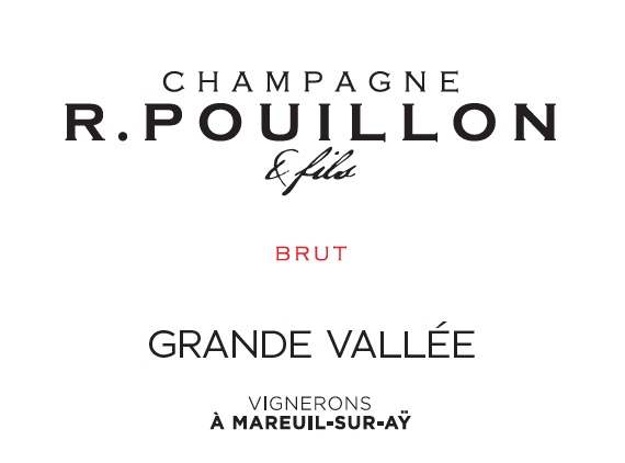 CHAMPAGNE R POUILLON, GRANDE VALLEE, EXTRA BRUT 75CL